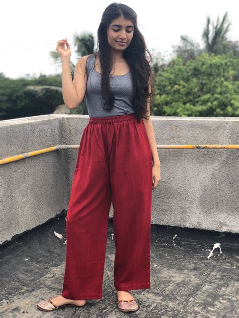 Madder Kala Cotton Palazzo – THE INDIAN ETHNIC CO.