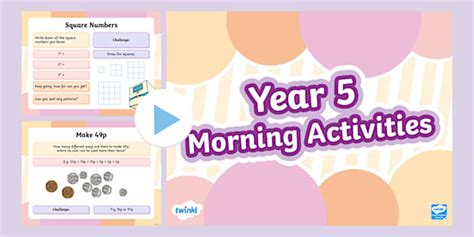 Year 5 Morning Activities