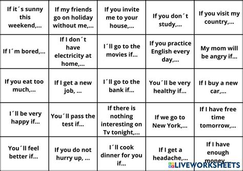 Image result for First Conditional Live Worksheet