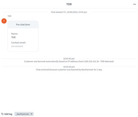 BanHammer | LiveChat Integrations