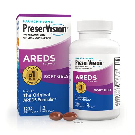 Buy Bausch + Lomb PreserVision AREDS Eye Vitamin & Mineral Supplement ...