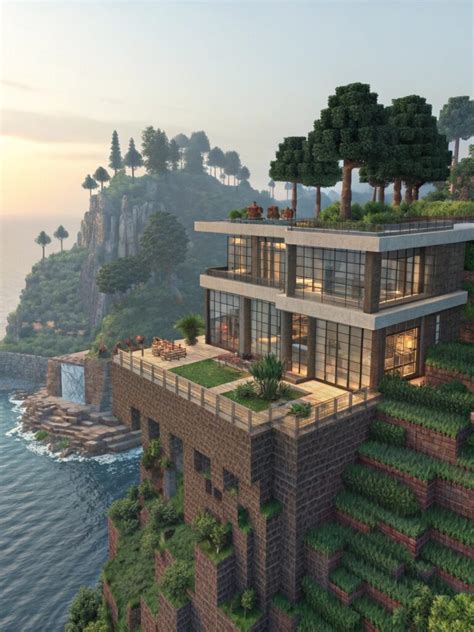 Image result for Minecraft Cliff House Builds Tutorials
