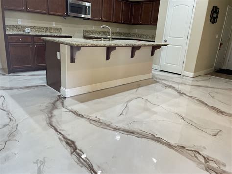Marble Look Epoxy Floor – Flooring Ideas