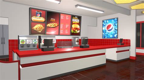 Fast Food Restaurant Counter Design