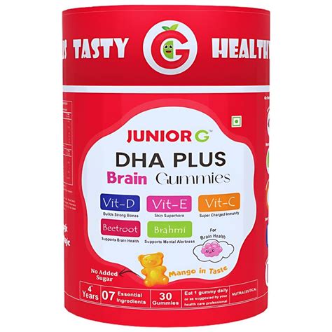 YTM India Marketing Pvt Ltd. Junior G DHA Plus Brain Gummies 30N