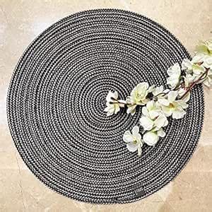 Buy ST SAPROSE ® Polypropylene Multipurpose Braided Round Table Mat (1 ...