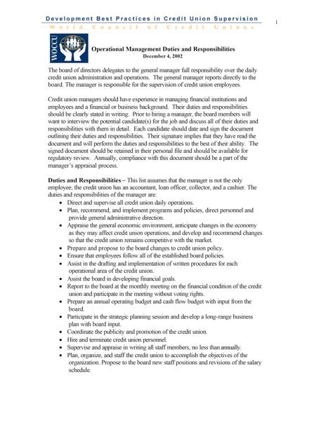 Image result for Operational Procedures Responsibilities