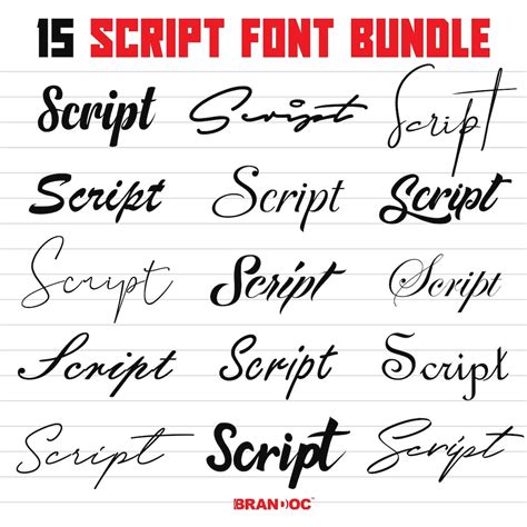Script Font Examples 的图像结果
