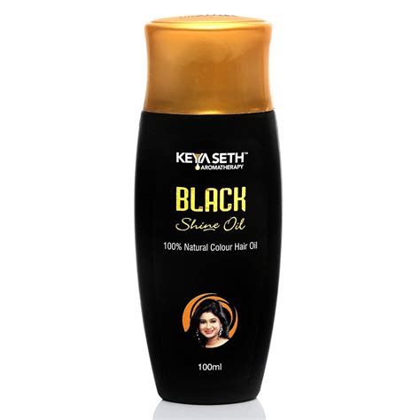 Buy Black Shine Oil, 100% Natural Hair Colour oil 100ml by KEYA SETH ...