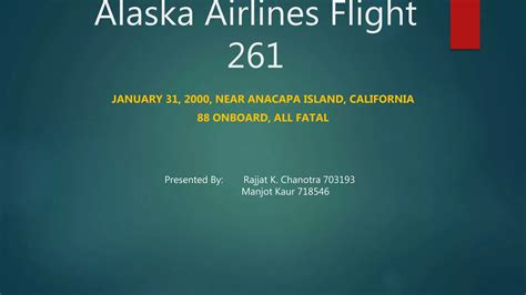 alaska airlines flight 261 Crash | PPTX