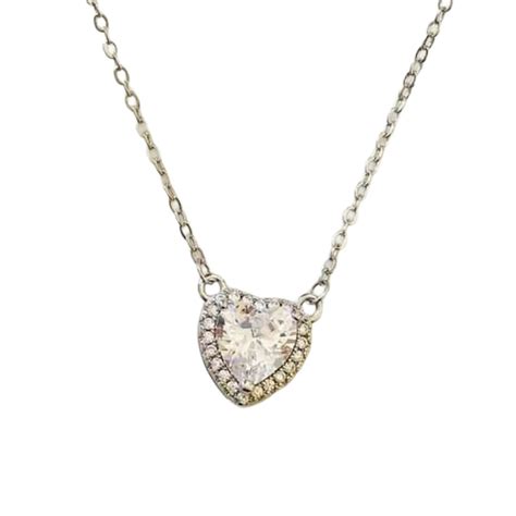 Silver Necklace for Girls | Silver Plated With American Diamond Pendan ...