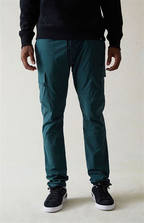 Pacsun Stretch Dark Green Slim Cargo Pants | Pacsun