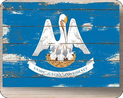 State Flag Of Louisiana Mousepad 7 x 9 Distressed Art Photo mouse pad ...