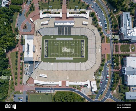 Aerial view of Jerry Richardson Stadium at the University of North ...