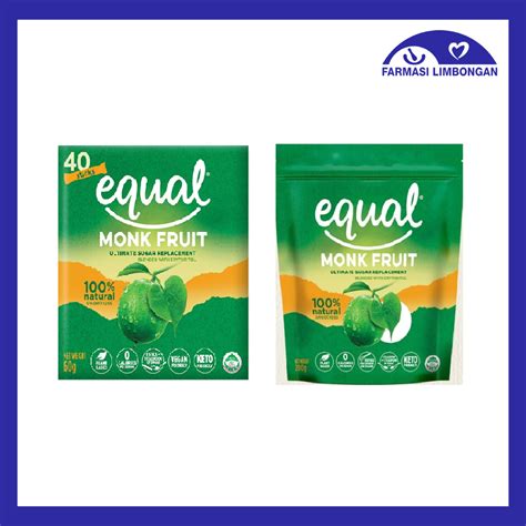 EQUAL MONK FRUIT NATURAL SUGAR REPLACEMENT SWEETENER(40S/200G ...
