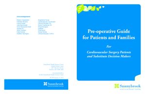 Fillable Online Preparing for surgery - Sunnybrook Health Sciences ...