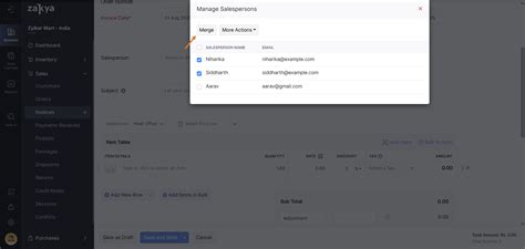 Salesperson | Online help - Zoho POS