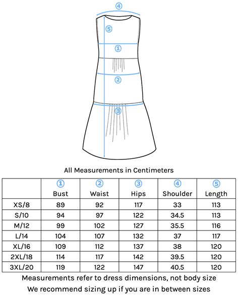 Harper Dress Size Chart – Karma East