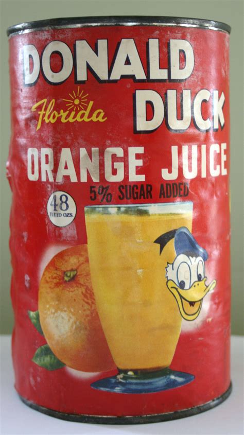 DONALD DUCK Florida ORANGE JUICE Vintage Can | Disleelandia