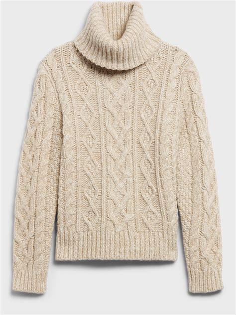 Cable-Knit Turtleneck Sweater | Banana Republic | Ladies cardigan ...