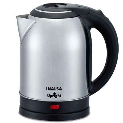 Inalsa Electric Kettle Upright 1.8-Litre 1350-Watt Stainless-Steel ...