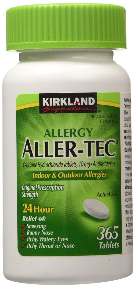 Buy Kirkland Signature Aller-Tec Cetirizine HCL/ Antihistamine s 10 mg ...