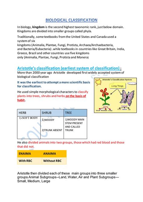 Chapter-2 Biological classification notes | PDF