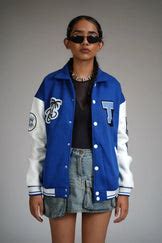 Run or Burn Blue Varsity Jacket – WHAT THE FLEX