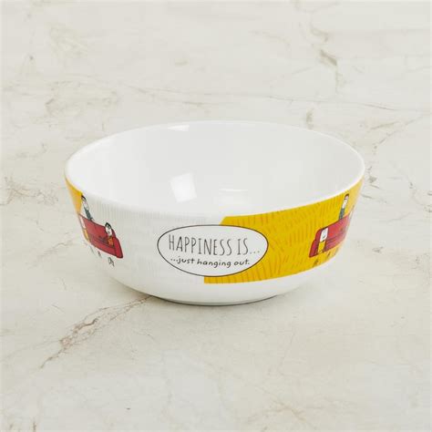 Buy Melina Doris Printed Bone China Cereal Bowl - 360ml - Set of 4 from ...
