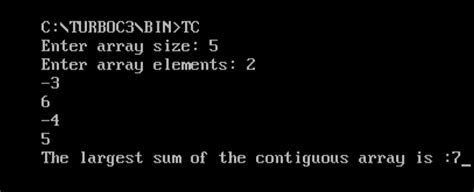 Image result for Kadane's Algorithm C
