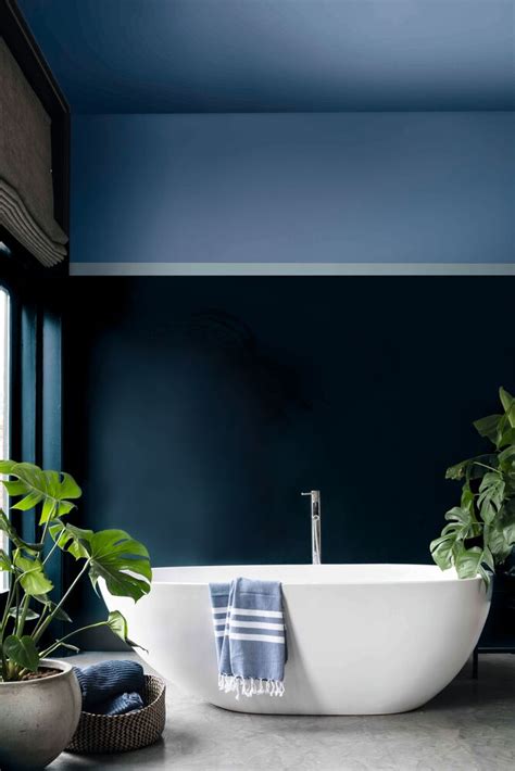 Bring brick to life and personality with deep blue in Your Bathroom ...