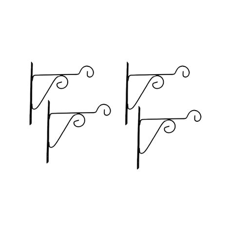 NAYRA Black Color Metal Wall Hanging Brackets for hanging Planters ...