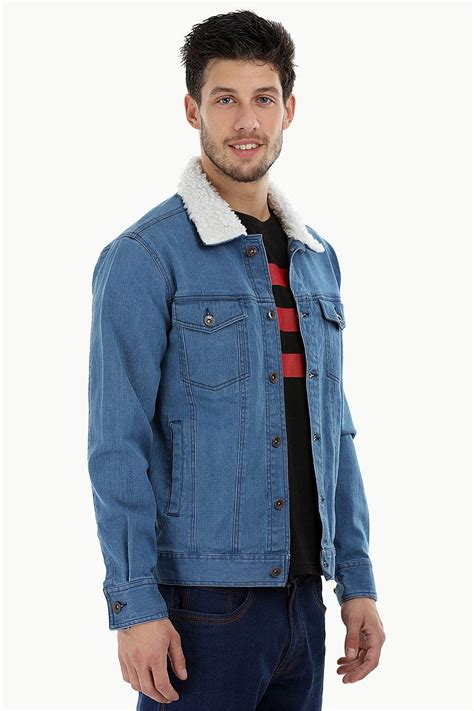 Sherpa Collar Indigo Denim Jacket – Zobello