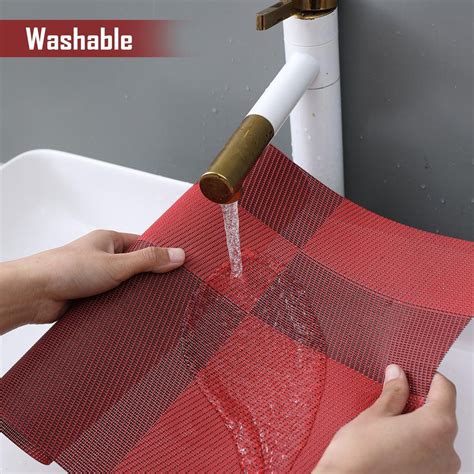 Ruby Red PVC Dining Placemats With Matching Runner | HOKIPO – HOKIPO ...