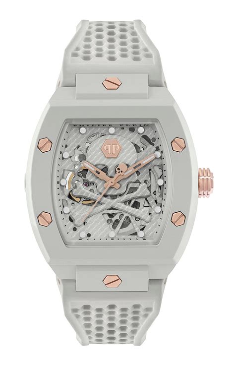 Philipp Plein The $Keleton Ecoceramic Men White Dial Automatic Watch At ...