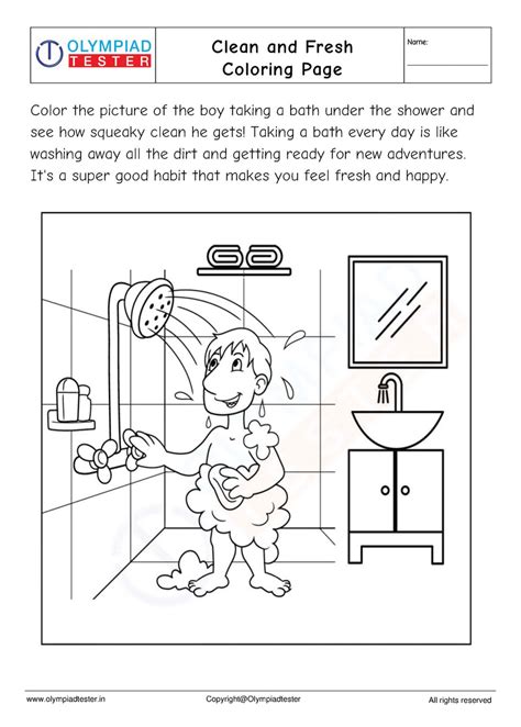 Clean and Fresh Coloring Page | Olympiad tester
