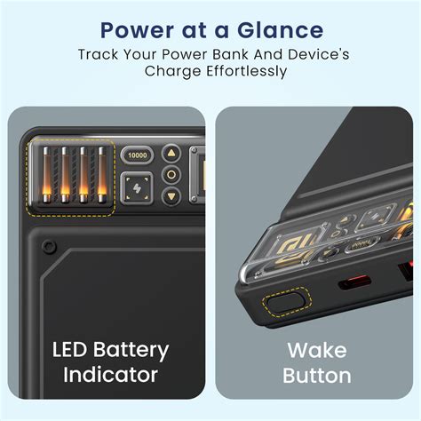 Portronics Luxcell C Portable Power Bank - 10000mAh Power Bank with USB ...