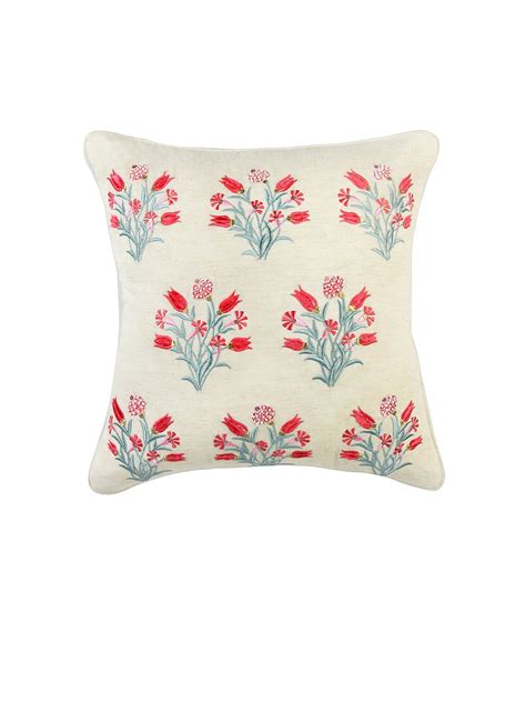 Mughal Boota Embroidered Cushion Cover