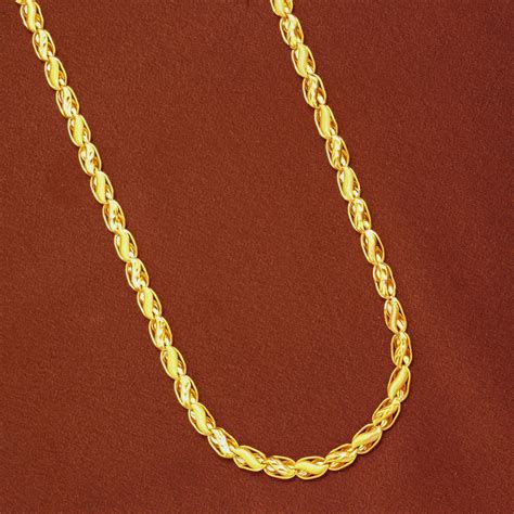 Leaf Design Gold Chain for Men | Sri Anu Jewellers Madurai