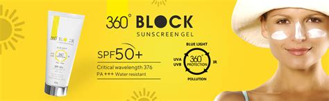 360 Block Sunscreen Gel SPF 50+ : 50 GM : Pack of 1 : Amazon.in: Beauty