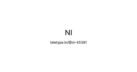 NI — Teletype