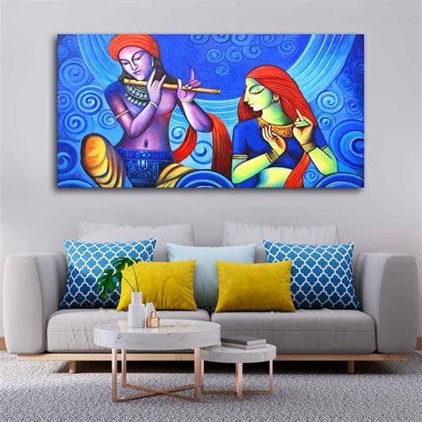Beautiful Wall Painting of Radha Krishna – Homcraft