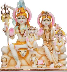THOLIYA ARTS 9 Inch Shiv Parivar Murti Lord Shiva Family Idol Ganesh ...