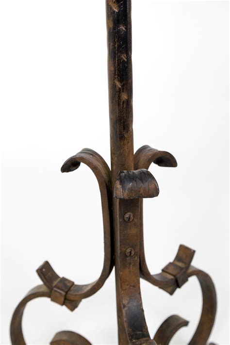 Antique Wrought Iron Scroll Floor Lamp For Sale at 1stDibs | wrought ...