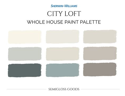 Buy City Loft Paint Palette, Sherwin-williams, City Loft Paint, City ...