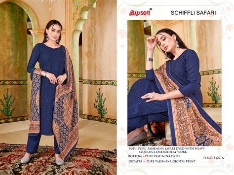 BIPSON SCHIFFLI SAFARI 2422 WINTER WEAR PASHMINA SEQUENCE WORK DRESS ...