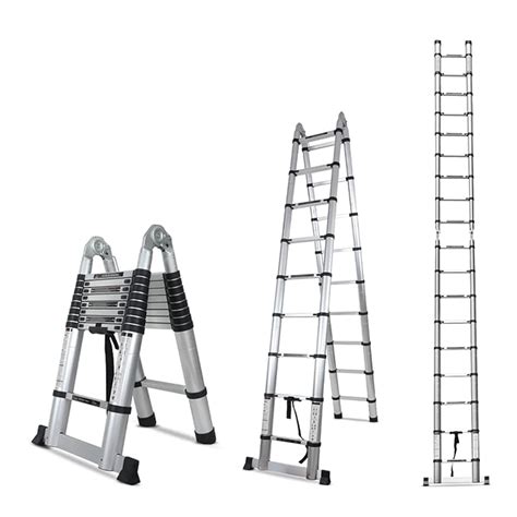 Corvids Portable and Compact 19 ft A Type Aluminium Telescopic Ladder ...