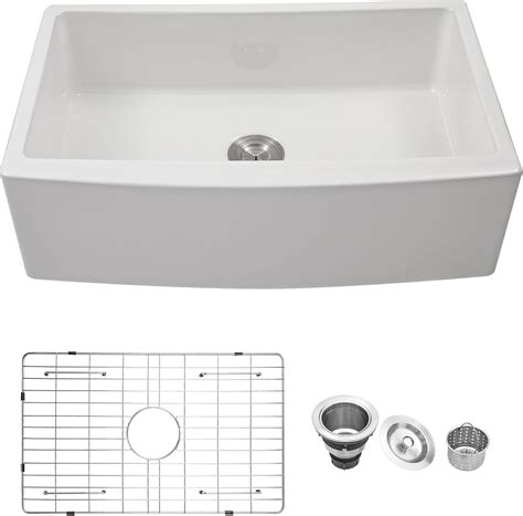 Buy 33 White Farmhouse Sink - Lofeyo 33 Inch Farm Kitchen Sink Single ...