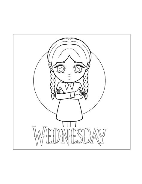 Wednesday Coloring Pages - Printable Coloring Pages. FREE