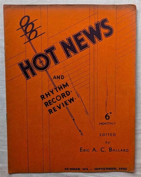 1935年 ジャズ雑誌 Hot News and Rhythm Record Review ジミー・ランスフォード Jimmie ...